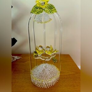 Hand blown glass wedding topper